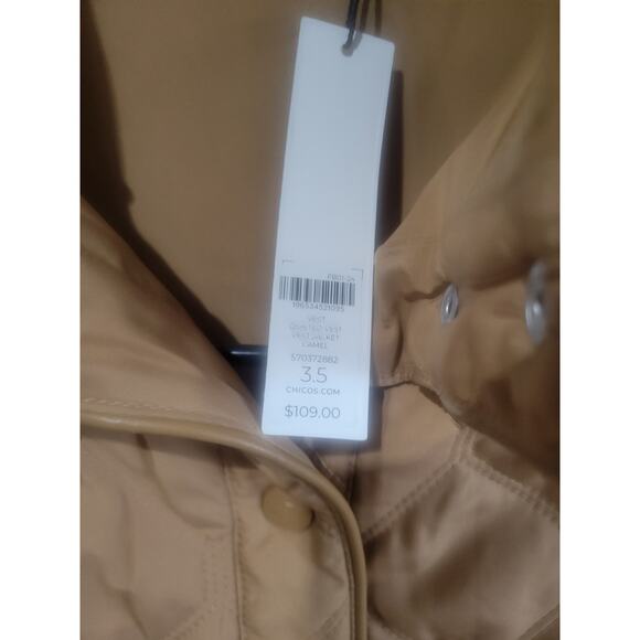 Chico's NWT Size 3.5 XL Camel VEST MSRP $105 - Picture 8 of 12